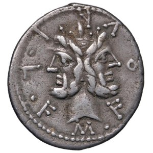 Roman Coins of the Republic - Furia - M. Furius L. f. Philus - Denarius (119 B.C....