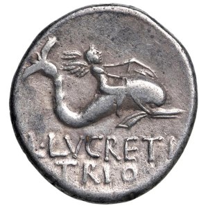 Roman Republic Coins - Lucretia - L. Lucretius Trio - Denarius (76 B.C.) T...