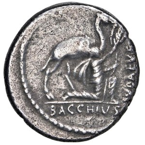 Roman Coins of the Republic - Plautia - A. Plautius - Denarius (55 B.C.) Head of...