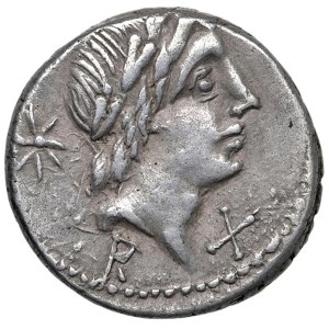 Roman Coins of the Republic - Postumia - A. Postumius Albinus - Denarius (96 B.C....