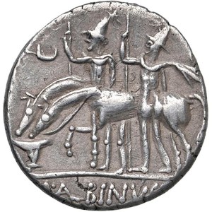 Roman Coins of the Republic - Postumia - A. Postumius Albinus - Denarius (96 B.C....