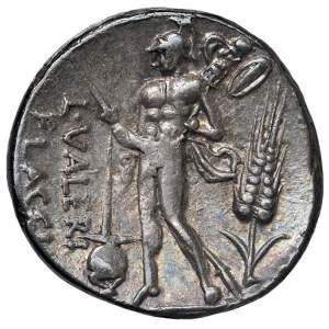 Roman Coins of the Republic - Valeria - L. Valerius Flaccus - Denarius (108–107 B.C.E.)...