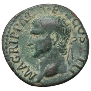 Roman Empire Coins - Agrippa - As (minted under Caligula) - Head of ...