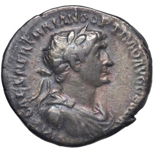 Roman Coins of the Empire - Trajan (98–117) Denarius - Laureate bust facing right - R...