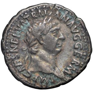 Roman Empire Coins - Trajan (98–117) Denarius - Laurel-crowned head facing right - R...