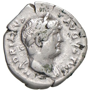 Roman Empire Coins - Hadrian (117–138) Denarius - Laurel-crowned head facing right - ...