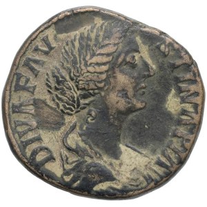 Pièces romaines de l'Empire - Faustine II (épouse de Marc Aurèle) Sestercio - ...