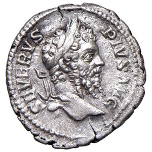 Roman Coins of the Empire - Septimius Severus (193–211) Denarius - Laureate Head...