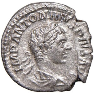 Roman Empire Coins - Elagabalus (218–222) Denarius - Laureate bust and dra...