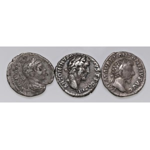 Roman Empire Coins - Set of three imperial denarii as shown in the photo. From the...