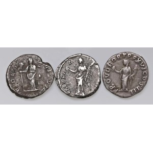 Roman Empire Coins - Set of three imperial denarii as shown in the photo. From the...