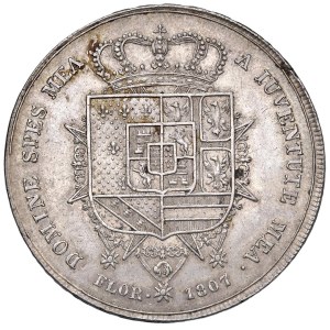 Talianske mince – FLORENCIA Carlo di Borbone (1803–1807) Dena 1807 – G...