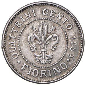 Italian Coins - FLORENCE Fiorino 1859 (1970) - AG (4.29 g) Reproduction...