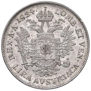 Pièces italiennes - MILAN Francesco Ier (1815-1835) Lire 1824 - Gig. 72...