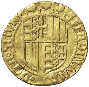 Italian coins - NAPOLI Ferdinando I (1458-1494) Ducato - MIR 64 AU...