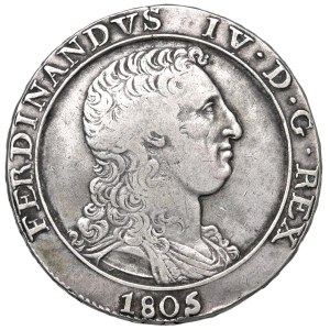 Italian Coins - NAPLES Ferdinand IV (1804–1805) Piastra 1805 - Ma...