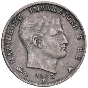 Napoleonic coins minted in Italy - Napoleon (1805–1814) Bologna - 1812 Lira with notches ...