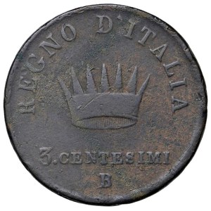 Napoleonic coins minted in Italy - Napoleon (1805–1814) Bologna - 3 Centesimi 1807 -...