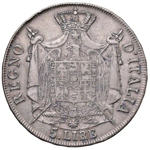 Napoleonic coins minted in Italy - Napoleon (1804–1814) Milan - 5 Lire 1809 Edge...