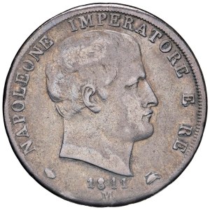 Napoleonic coins minted in Italy - Napoleon I (1805–1814) Milan - 2 Lire 1811 - Gig...