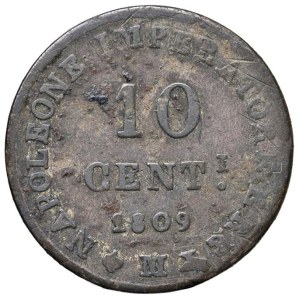 Napoleonic coins minted in Italy - Napoleon (1805–1814) Milan - 10 Centesimi 1809 -...