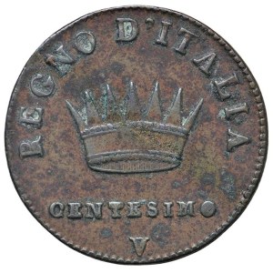 In Italien geprägte napoleonische Münzen – Napoleon (1805–1814) Venedig – Centesimo 1809 – G...