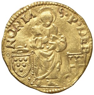 Papal coins - Adriano VI (1522-1523) Bologna - Ducato - Munt. 10...