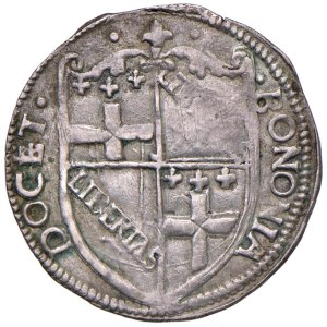 Papal Coins - Adrian VI (1522–1523) Bologna - Grosso with a red symbol...