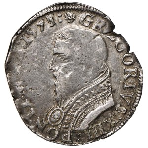 Papal coins - Gregory XIII (1572–1585) Avignon - Testone 1575 ...
