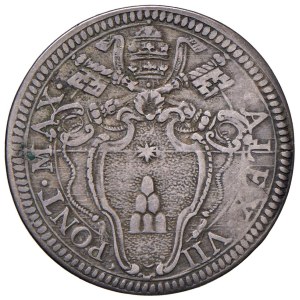 Papal coins - Alexander VII (1655–1667) Giulio - Minted 14 AG (g...