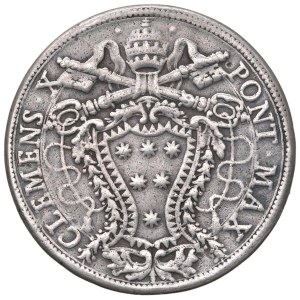 Päpstliche Münzen – Clemens X. (1670–1676) Piastra 1675 – Prägejahr 18. August …
