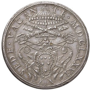 Papal coins - Sede Vacante (1676) Piastra 1676 - Munt. 1 AG (g 3...