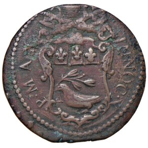 Papal coins - Innocenzo XI (1676-1689) Gubbio - Mezzo Baiocco A....