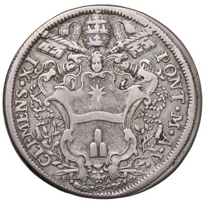 Papal Coins - Clement XI (1700–1721) Half Piastra 1705, Year V -...