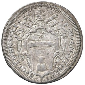 Papal Coins - Clement XI (1700–1721) Testone A. VIII - Munt. 78...
