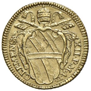 Papal Coins - Clement XII (1730–1740) Gold Scudo, 1734, A. V. – M...