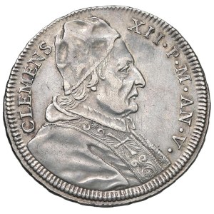 Papežské mince – Klement XII. (1730–1740) Testone 1735 A. V – Munt....