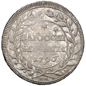 Papal Coins - Pius VI (1775–1799) 60 Baiocchi 1796 A. XXII - Names...