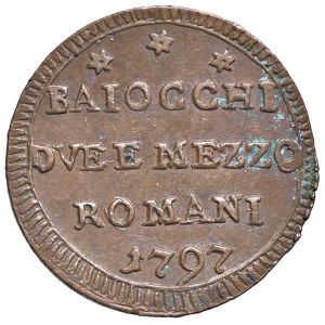 Papal coins - Pius VI (1775–1799) Rome - Sampietrino 1797 without T...