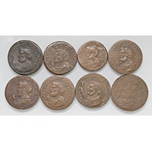 Papal Coins - Pius VI (1775–1779) Set of eight various sampietrini...