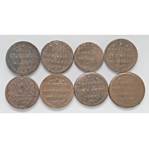 Papal Coins - Pius VI (1775–1779) Set of eight various sampietrini...