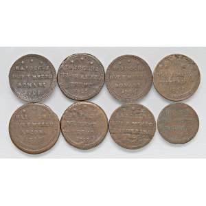 Papal Coins - Pius VI (1775–1779) Set of eight various sampietrini...