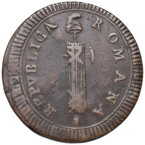 Papal Coins - Roman Republic (1798–1799) 2 Baiocchi - Bruni 1...