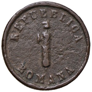 Papal Coins - Roman Republic (1848–1849) Ancona - Baiocco 184...