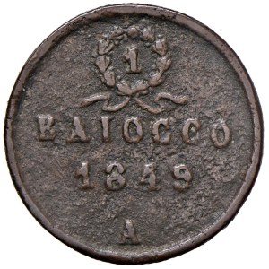 Papal Coins - Roman Republic (1848–1849) Ancona - Baiocco 184...