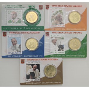 Papal coins - Francesco (2013-2025) Lotto di dieci coin card com...