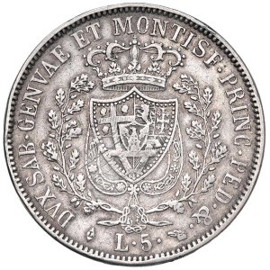 Savoy Coins - Carlo Felice (1821–1831) 5 Lire 1829 G - Nomisma 5...