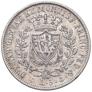 Pièces de Savoie - Charles-Félix (1821-1831) 5 lires 1830 G - Nomisma 5...