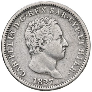 Pièces de Savoie - Charles-Félix (1821-1831) 2 lires 1827 T - Nomisma 5...