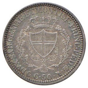Pièces de Savoie - Charles-Félix (1821-1831) 50 centimes 1830 T (P) -...